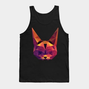 Polygon Head Cat Tank Top